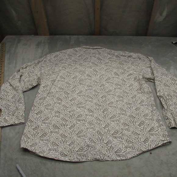Rafter C Shirt Mens XXL Brown Paisley Classic Western Pearl Snap Cowboy Casual - Picture 6 of 10
